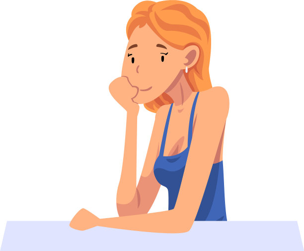 女孩坐在那里看着我们年轻的女人图片下载