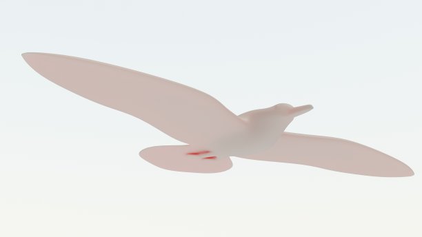 3 d演示。飞行中的塑料海鸥图片下载