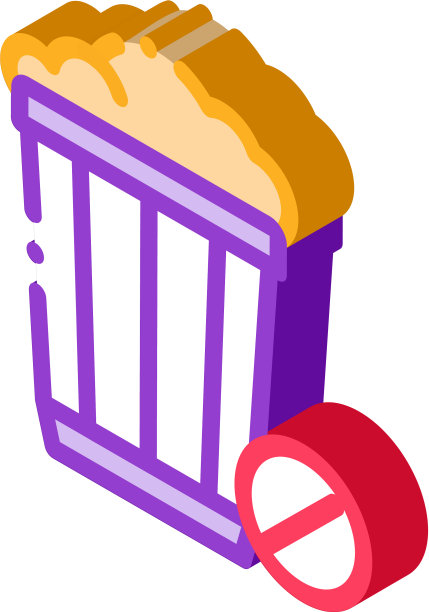 垃圾桶等距图标图片下载