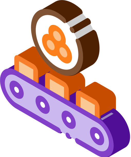 鱼子酱输送机等距图标图片下载