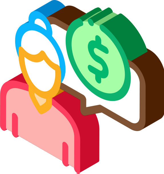 女人美元马克等距图标图片下载