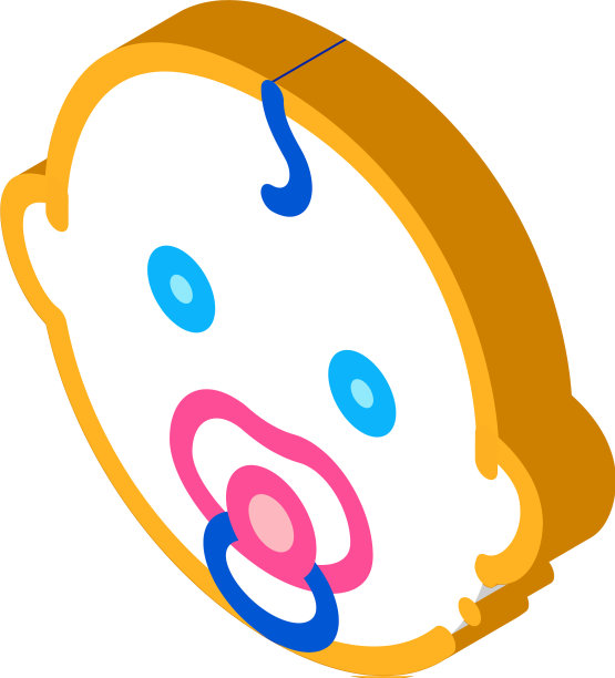 孩子头部等距图标图片下载