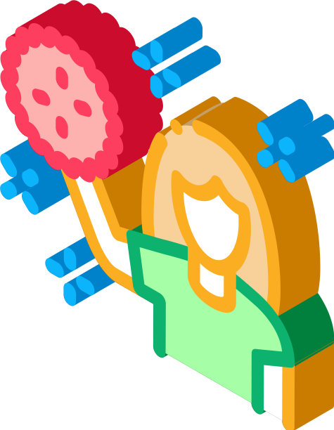 女孩与支持团体等距图标图片下载