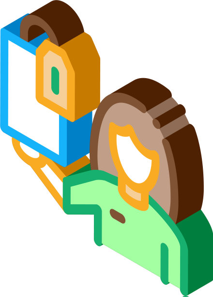 女人与礼物和标签等距图标图片下载