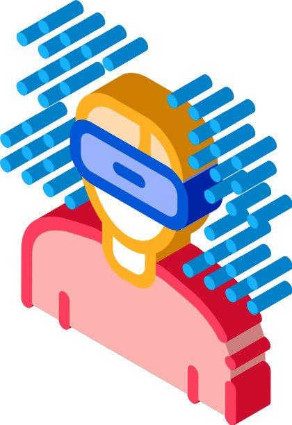 人类vr眼镜等距图标图片下载