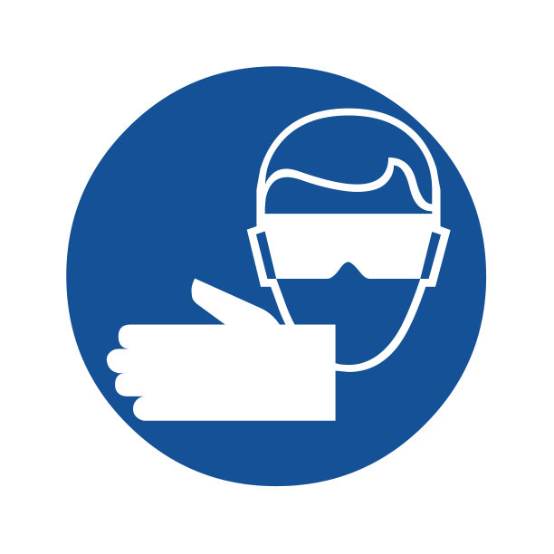 安全标志，保护手和眼睛图片下载