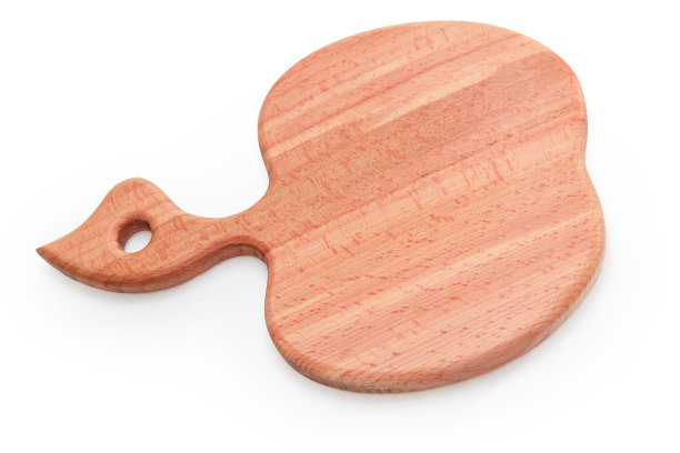 苹果形状的木制砧板图片下载