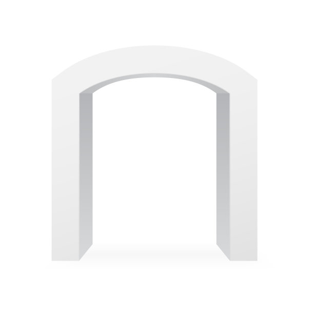 白色拱门利基。模板现实的弧在白色的背景为广告活动设计图片下载
