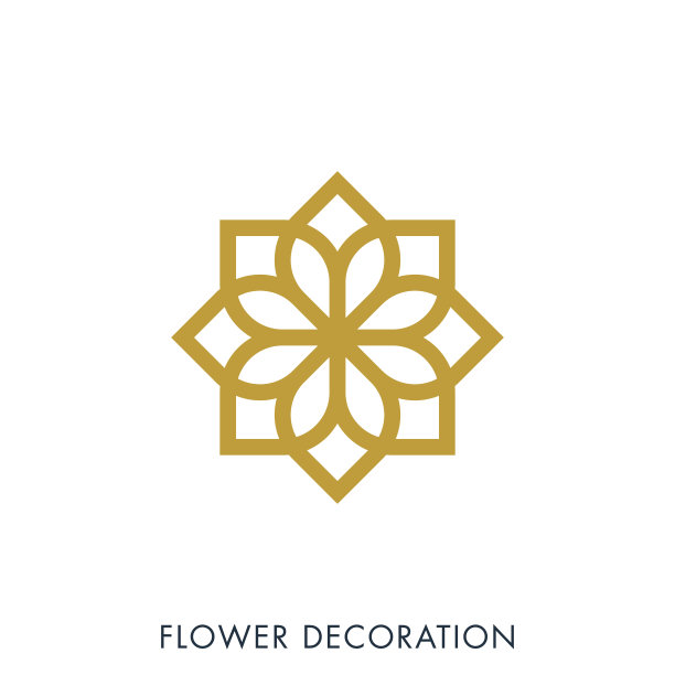 花装饰矢量股票插图设计模板。图片下载