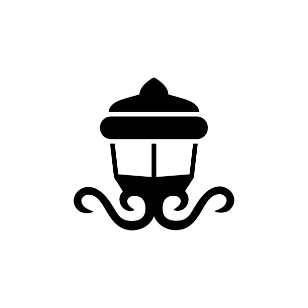 园灯图标字形风格设计图片下载