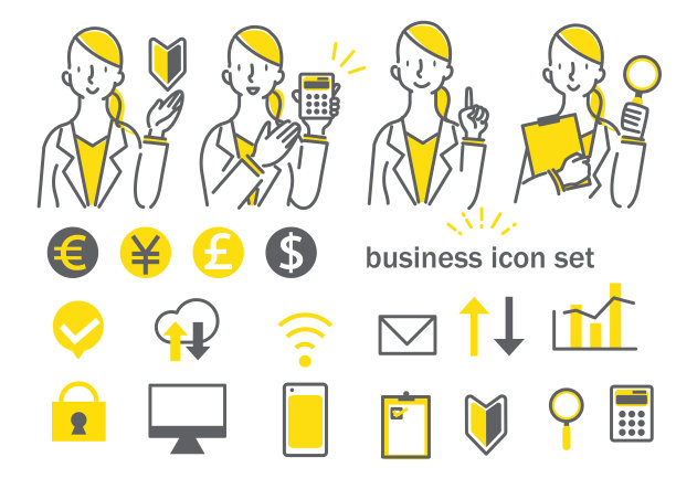 简单和时尚的医疗图标设置图片下载