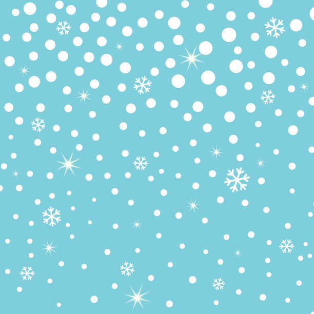 精致的天空背景与飘落的雪花-插图图片下载