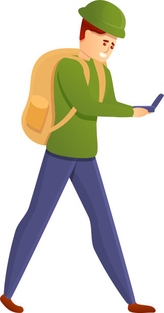 探险家男孩图标卡通风格图片下载