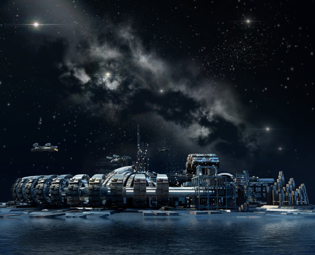 未来城市天际线建筑图片下载