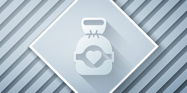 剪纸巧克力糖果图标孤立在灰色背景。纸艺术风格。向量图片下载