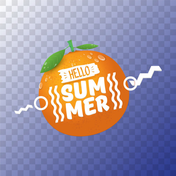 你好夏日派对标签或传单设计图片下载