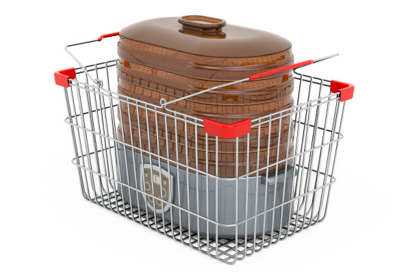 食品脱水机内购物篮，3D渲染孤立的白色背景图片下载