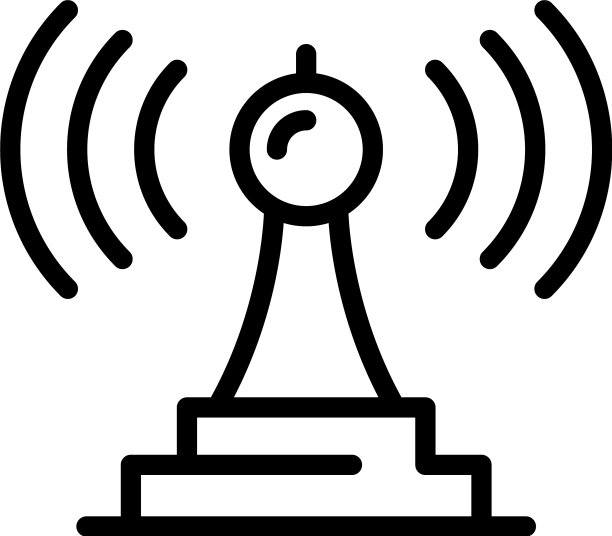 电子电台图标轮廓风格图片下载