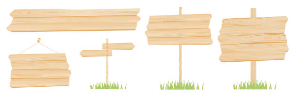 一套木板插图图片下载