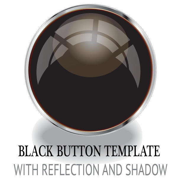 黑色网页按钮和图标模板图片下载