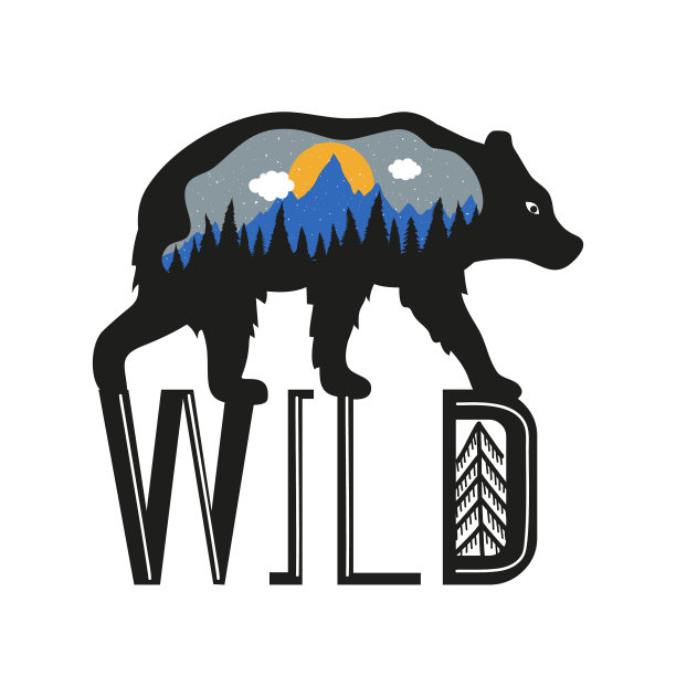 与熊蓝山黑松林云雾图片下载