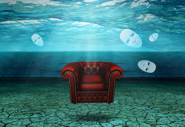 白色面具和扶手椅图片下载