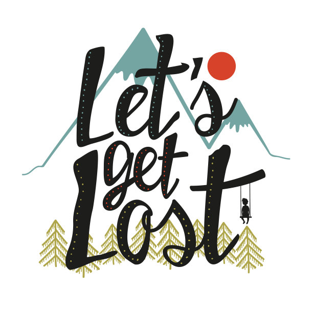 手绘字体艺术让我们迷失图片下载