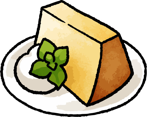 【食物插画素材】手绘雪纺蛋糕矢量插画(切)图片下载