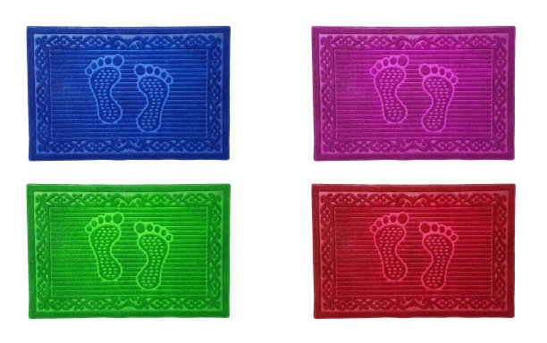 彩色的门垫，用于房子和办公室。图片下载