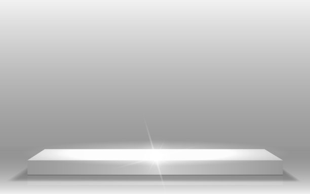 白色讲台聚光灯图片下载