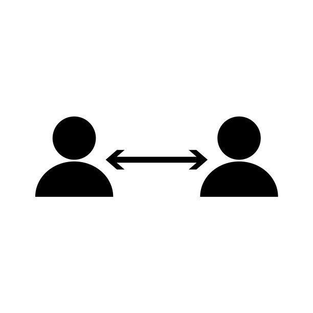 社交距离图标保持距离停止图片下载