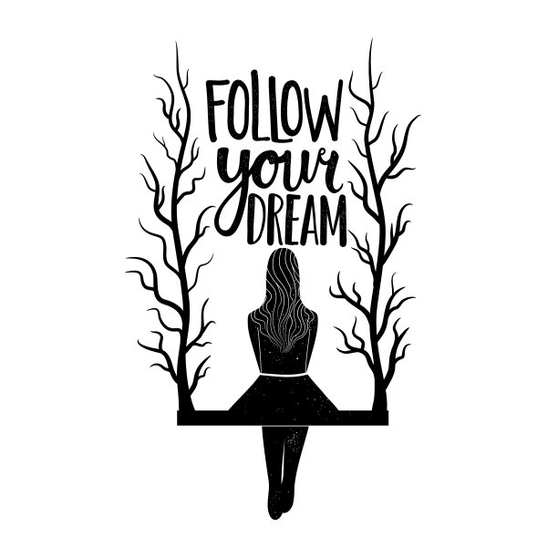 一个荡秋千的女人跟随着树枝图片下载