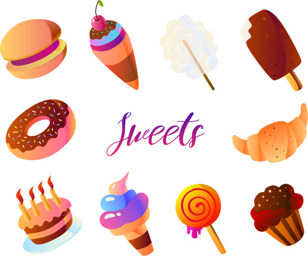 集甜点相关的色彩包含这样图片下载