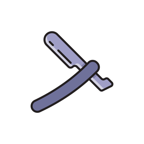 理发店设备图标符号工具孤立图片下载