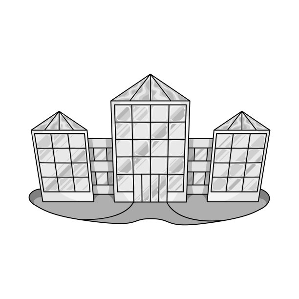 孤立对象商店和城镇标识设置商店图片下载