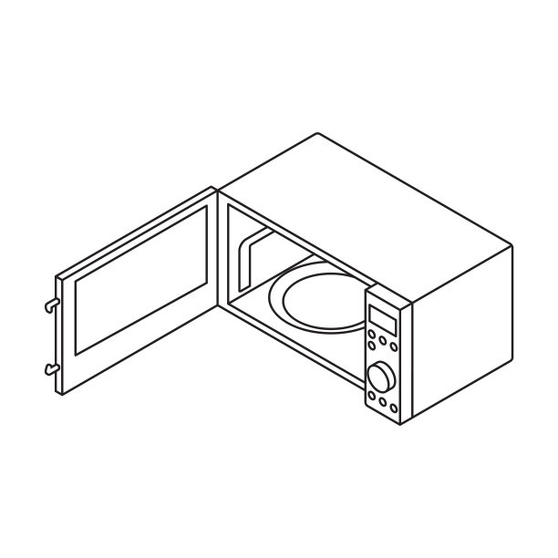 微波iconline图标隔离图片下载