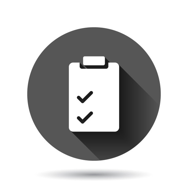 文档检查表图标在扁平化样式上报告图片下载