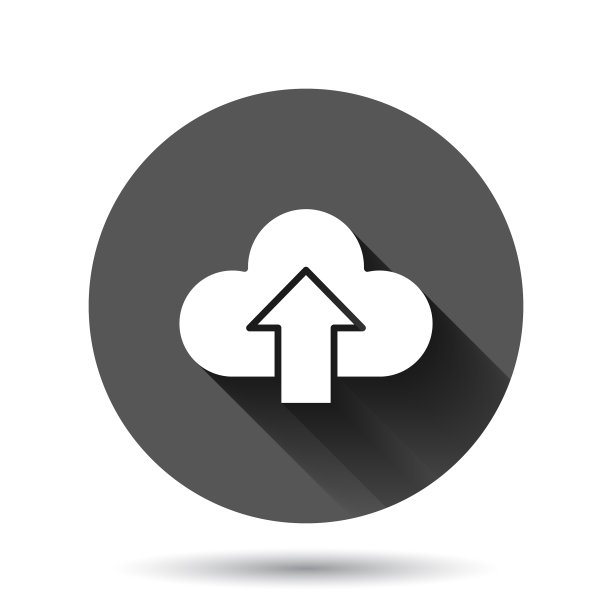 平面式网络云中的数字服务图标图片下载