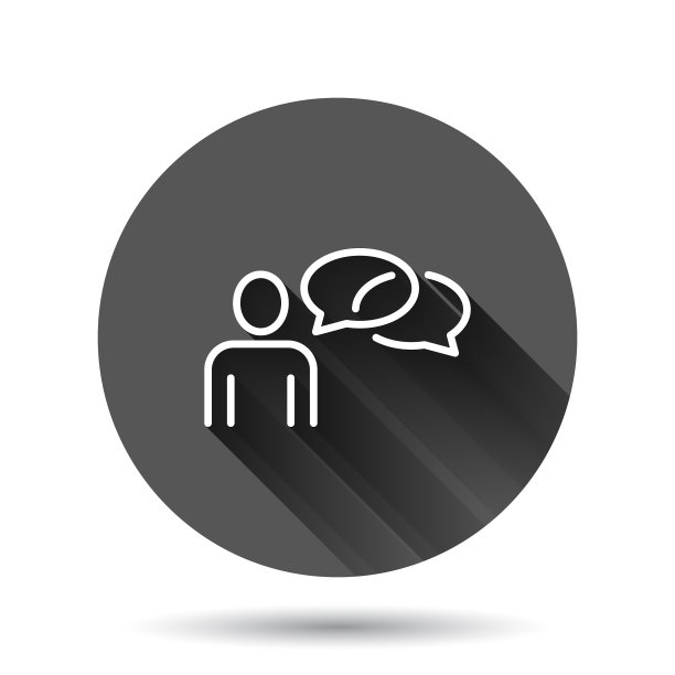 人们用语音气泡图标在平面风格聊天图片下载