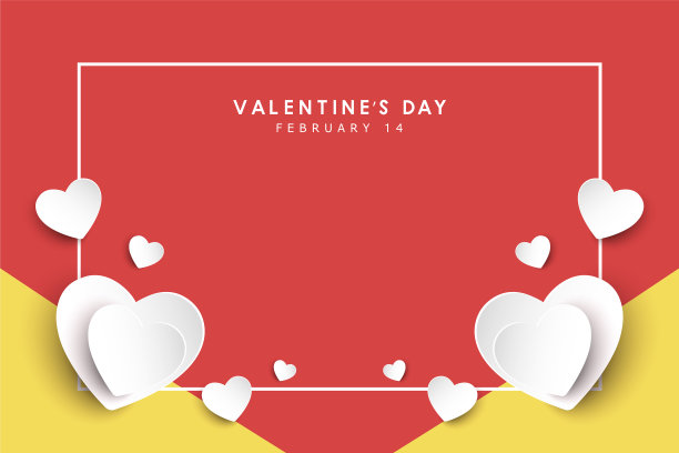 情人节快乐横幅设计图片下载