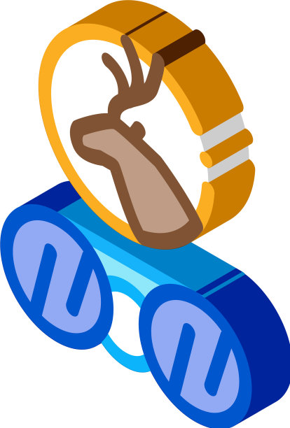 鹿双筒等距图标图片下载