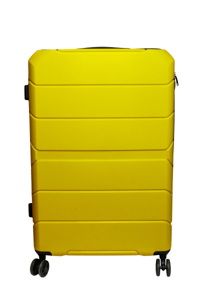 黄色行李箱孤立在白色背景上图片下载