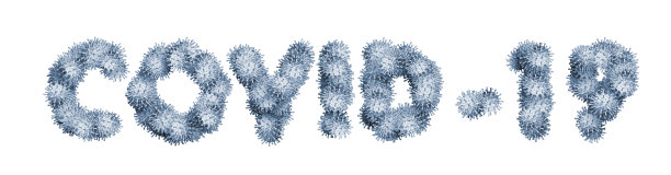 Covid-19这个词是由病毒模拟而成的图片下载