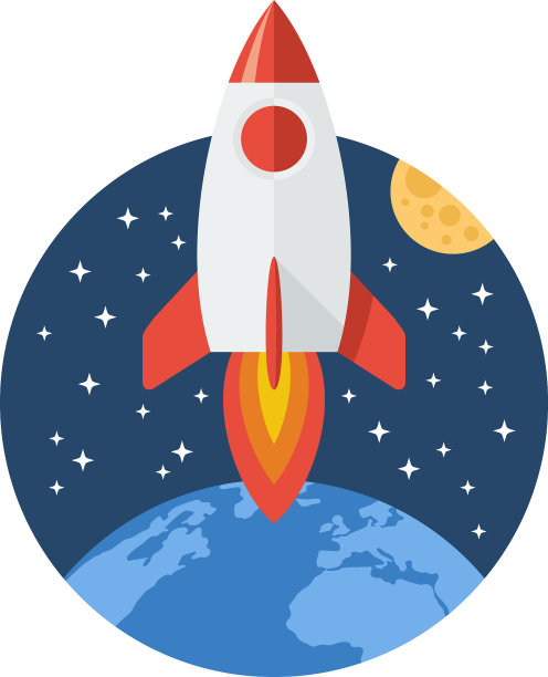 宇宙火箭和探索图标图片下载