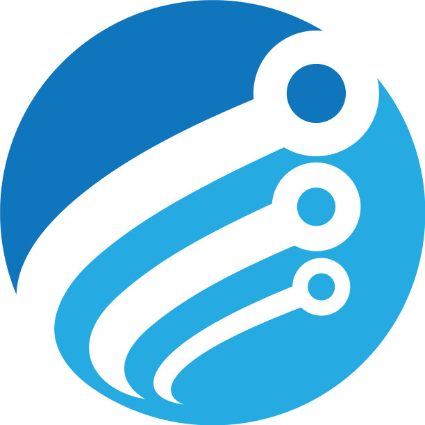 圆形科技电路图标Logo图片下载