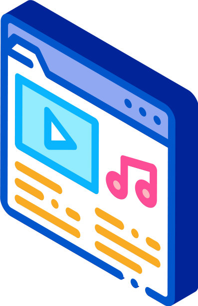音乐文件夹与歌曲等距图标图片下载