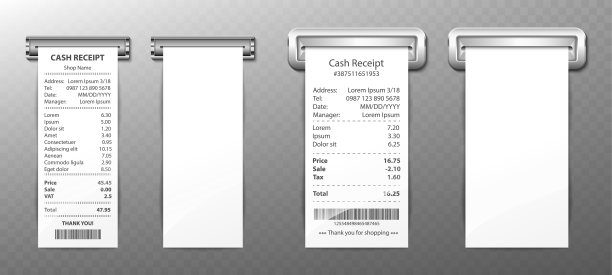 现金收据，纸质发票，全套发票图片下载