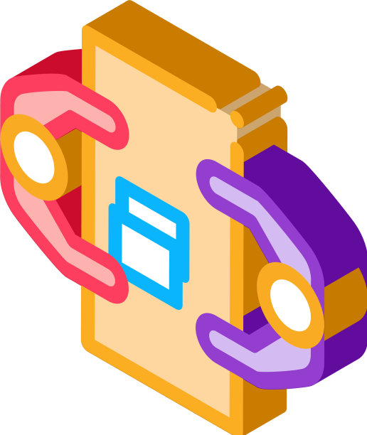 商务会议桌上人的等距图标图片下载