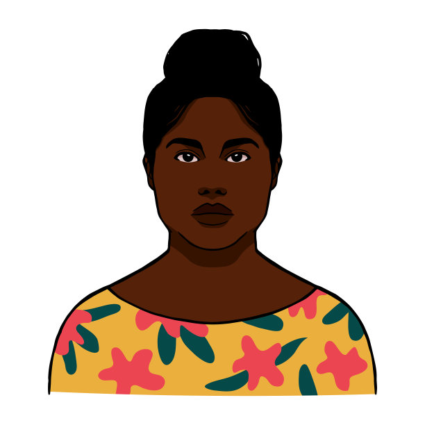 孤立的美国黑人妇女图片下载