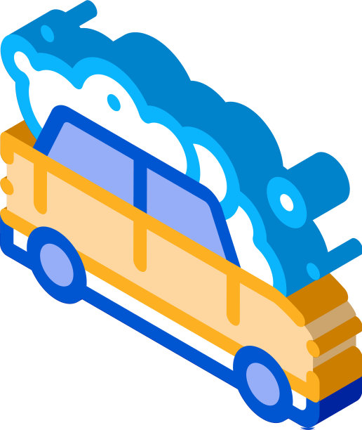 手动洗车等距图标图片下载